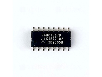 74HCT367, Puffer, Leitungstreiber, 6-fach, Tri-State, SMD, SO-16, 5V High-Speed CMOS, -40..125 °C