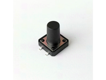 Mikrotaster, SPST-NO, 2 Positionen, SMD, 12 x 12 x 14 mm, 12 V, 50 mA, -25..70 °C, TACT Schalter