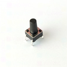 Mikrotaster, SPST-NO, 2 Positionen, THT, 6 x 6 x 10 mm, 12 V, 50 mA, -25..70 °C, TACT Schalter