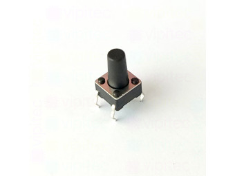 Mikrotaster, SPST-NO, 2 Positionen, THT, 6 x 6 x 10 mm, 12 V, 50 mA, -25..70 °C, TACT Schalter