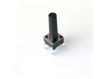 Mikrotaster, SPST-NO, 2 Positionen, THT, 6 x 6 x 15 mm, 12 V, 50 mA, -25..70 °C, TACT Schalter