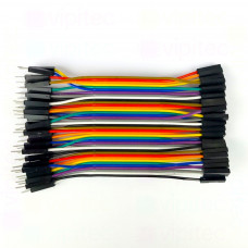 Dupont-Kabelstrang, 40 Leitungen, 10 cm, Stecker auf Buchse (M-F), RM 2,54 mm
