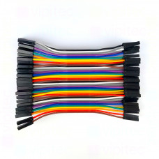 Dupont-Kabelstrang, 40 Leitungen, 10 cm, Buchse auf Buchse (F-F), RM 2,54 mm