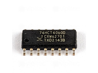 74HCT4060, Asynchroner Binärzähler mit Oszillator, 14-stufig, SMD, SO-16, 5V High-Speed CMOS, -40..125 °C